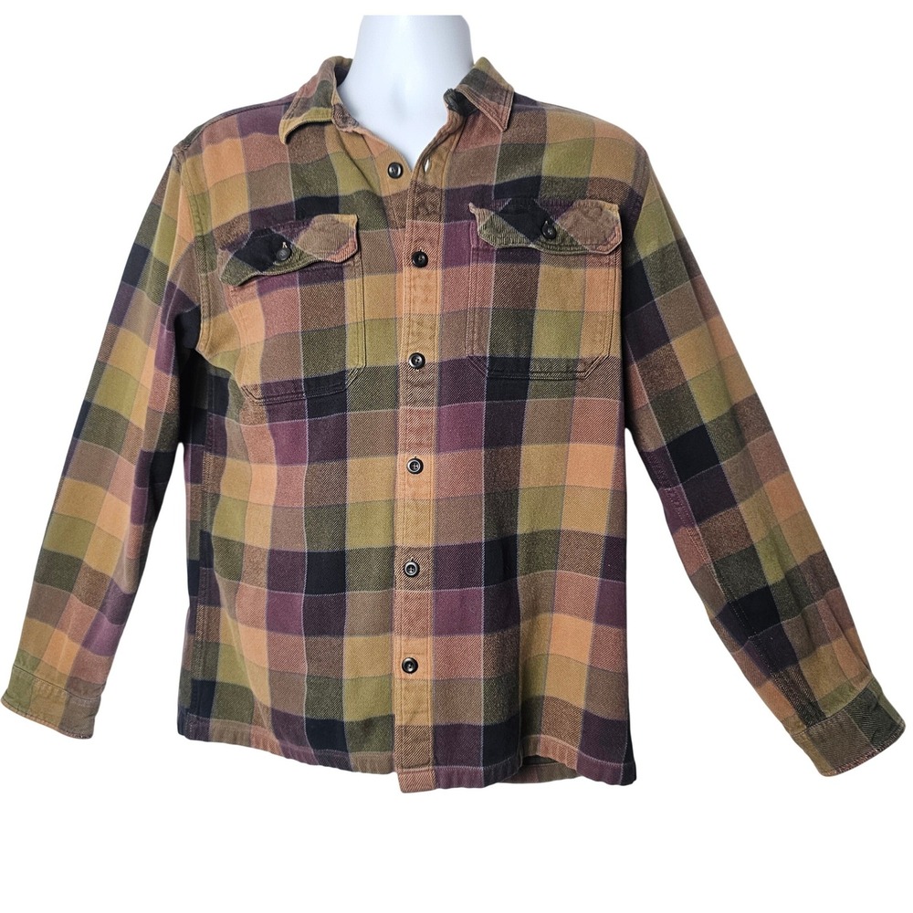 Patagonia Organic Cotton Fjord Flannel Shirt Mens M Gorpcore Hiking‎ Heritage